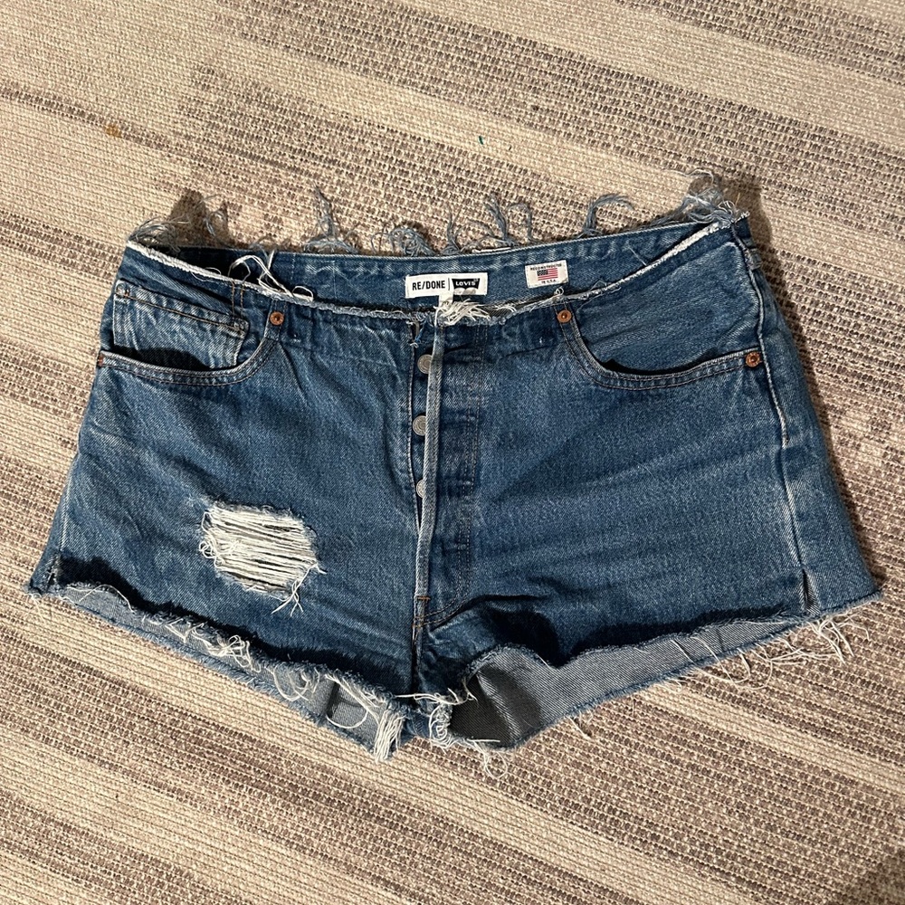 Redone with a cut off top and a lower rise fit